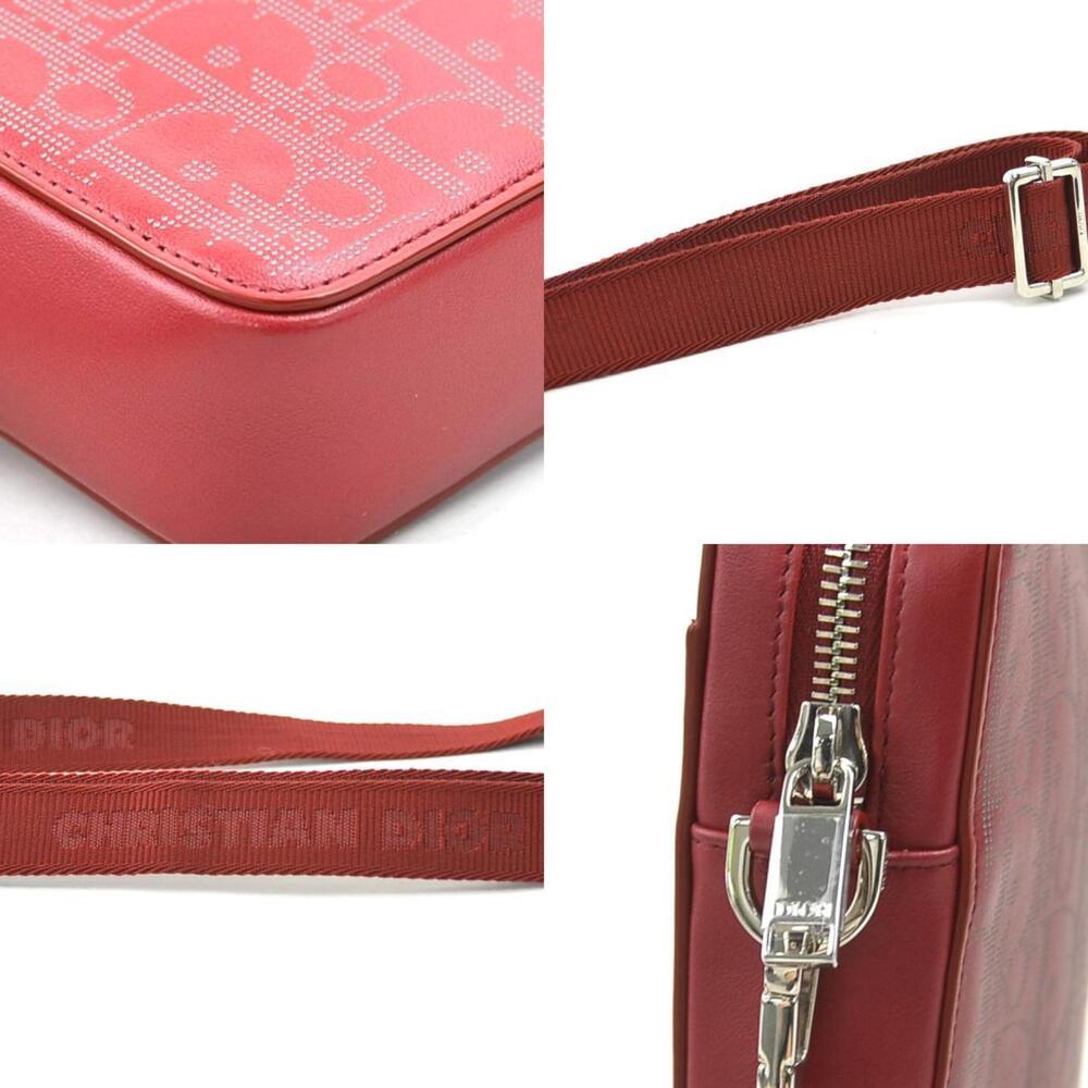 CHRISTIAN DIOR Red Leather Shoulder Bag - Picture 4 of 5